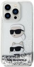 Karl Lagerfeld Kryt KLHCN61LDHKCNS iPhone 11 / Xr 6.1" silver hardcase Liquid Glitter Karl & Choupette Heads (KLHCN61LDHKCNS)