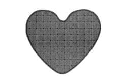 Vopi Kusový koberec Udinese šedý srdce 100x120 srdce