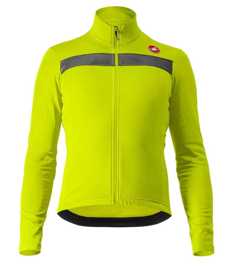 Castelli pánsky cyklistický dres Puro 3 Jersey Electric Lime/Black Reflex žltá/čierna L