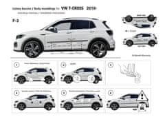 Rider Ochranné lišty bočných dverí, VW T-Cross, 2018- ,