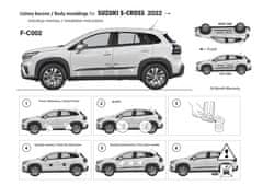 Rider Ochranné lišty bočných dverí, Suzuki SX4-Cross II, 2022- ,