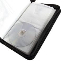 Northix Obal na CD - 80 plátkov - hnedý - organická koža 