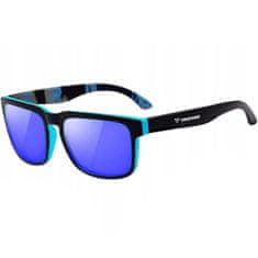 Northix Polarizačné slnečné okuliare - čierno/modré 