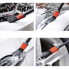 Northix 5 okrúhlych kefiek na detaily plus handrička - čistenie auta 