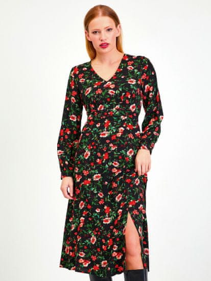 Orsay Červeno-černé dámské květované šaty ORSAY