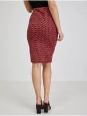 Orsay Červená dámska vzorovaná puzdrová sukňa ORSAY S