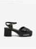 Čierne dámske kožené sandále Love Moschino 36