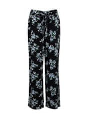 Orsay Modro-čierne dámske kvetované široké nohavice 34