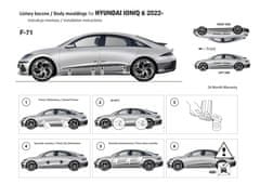 Rider Ochranné lišty bočných dverí, Hyundai Ionig 6, 2022- ,
