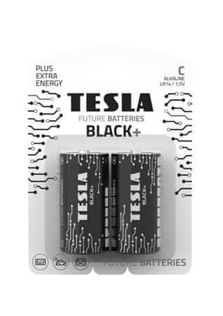 TESLA Teslá BLACK+ alkalická batéria C (LR14, malý monočlánok, blister) 2 ks