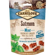 Carnilove Cat Crunchy Snack Salmon s Mint s čerstvým mäsom 50 g