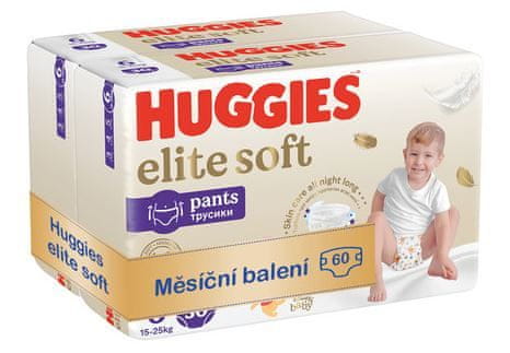 Huggies Elite Soft Pants č. 6, mesačné balenie 60 ks