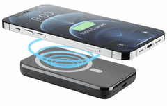 CellularLine Powerbanka MAG 5000 s bezdrôtovým nabíjaním a podporou MagSafe, 5000 mAh PBMAGSFCOL5000WIRB, modrá