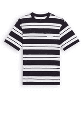 Levis Biele pánske pruhované tričko Levi's Stay Loose Graphic PKT T Strip L