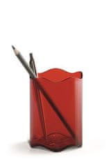 Durable Stojanček na ceruzky "Trend", transparentná červená, plast, 1701235003