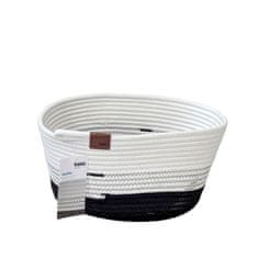 Košík Hedda 32 cm zmes bavlna/polyester biela-čierna