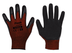 Bradas Ochranné rukavice 11", latexové FLASH GRIP RED