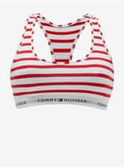 Tommy Hilfiger Bielo-červená dámska pruhovaná podprsenka Tommy Hilfiger Underwear S
