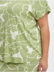 Fransa Bielo-zelené dámske vzorované tričko Fransa 46-48