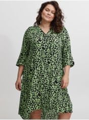 Fransa Zelené dámske vzorované košeľové šaty Fransa 50