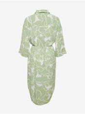 Fransa Bielo-zelené dámske vzorované košeľové šaty Fransa S