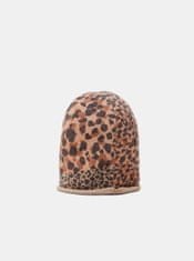 Desigual Hnedá dámska čiapka s leopardím vzorom Desigual Animal Patch Gorro UNI