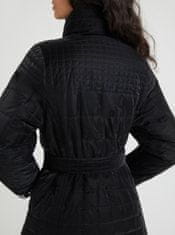 Desigual Čierny dámsky prešívaný zimný kabát so zaväzovaním Desigual Granollers M