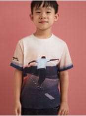 Desigual Svetloružové chlapčenské tričko Desigual Kiwi 110-116