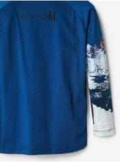 Desigual Modré chlapčenské vzorované tričko Desigual Javier 98-104