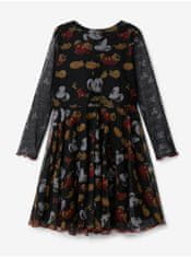 Desigual Čierne dievčenské vzorované šaty Desigual Arroyo 110-116
