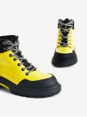 Desigual Čierno-žlté dámske členkové topánky Desigual Trekking White 36