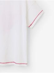 Desigual Biele dievčenské tričko Desigual Pink Panther 110-116