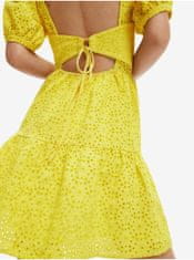 Desigual Žlté dámske vzorované šaty Desigual Limon M