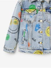 Desigual Svetlomodrá dievčenská vzorovaná džínsová bunda Desigual Smil 110-116