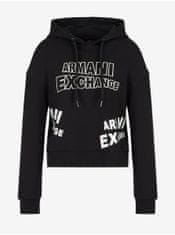 Armani Exchange Čierna dámska mikina s kapucňou Armani Exchange XS