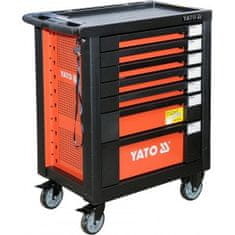 YATO Mobilná dielenská skriňa s náradím (211ks) 7 zásuviek