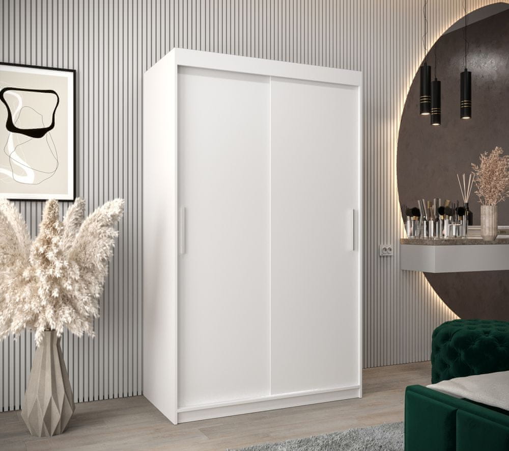 Veneti Skriňa s posuvnými dverami v šírke 120 cm TIMEA - biela