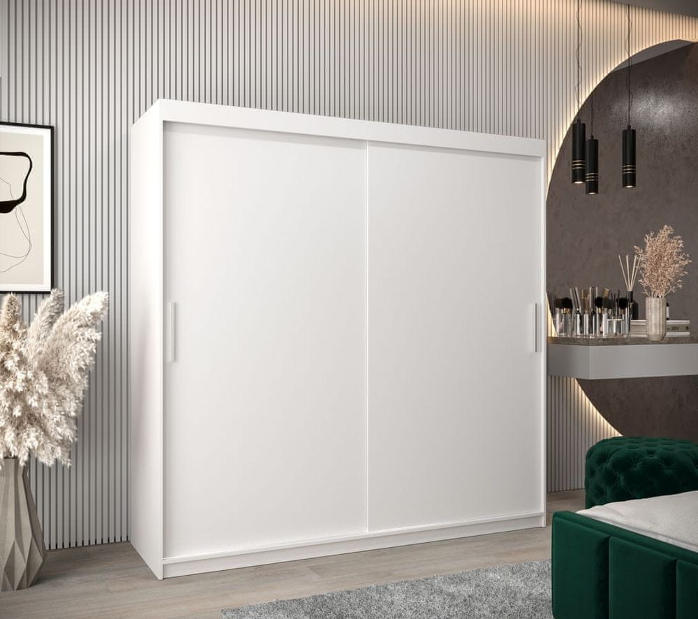 Veneti Skriňa s posuvnými dverami v šírke 200 cm TIMEA - biela