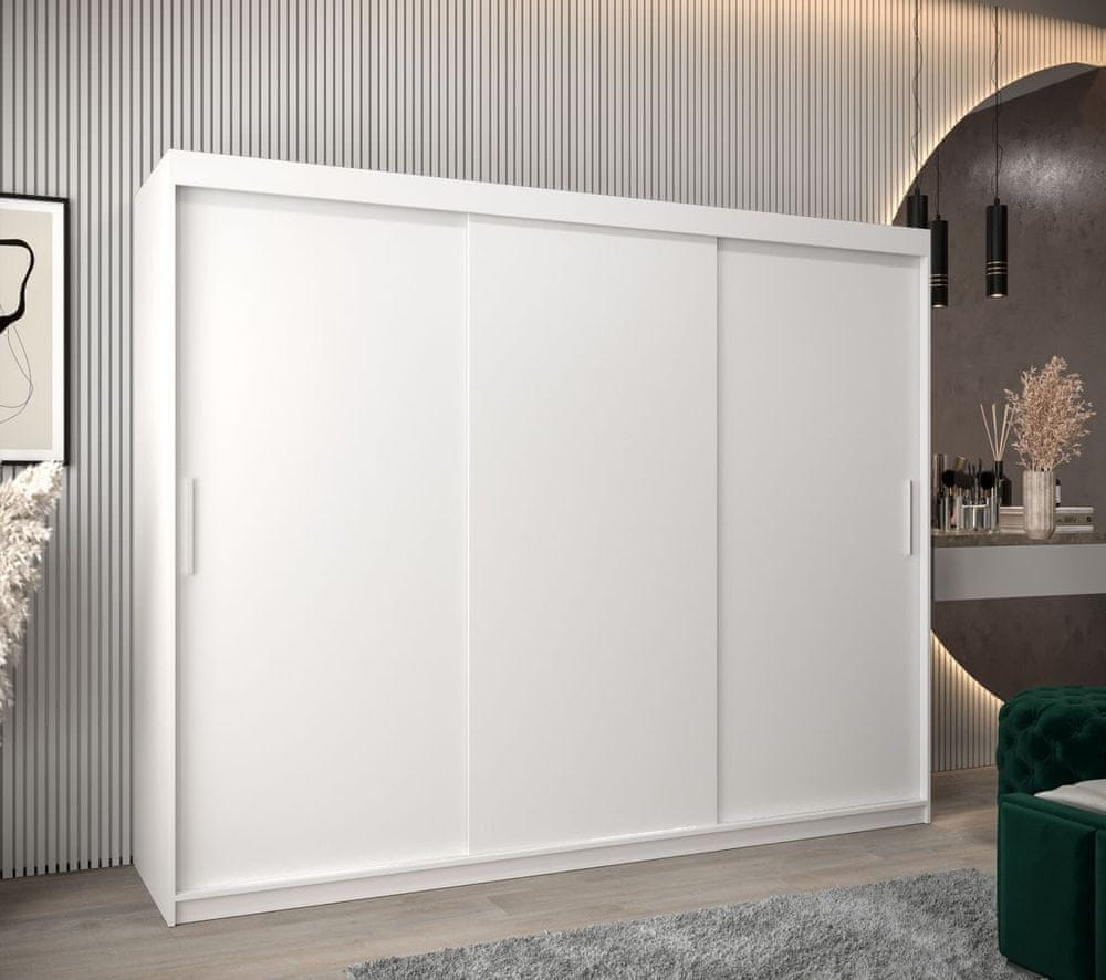 Veneti Skriňa s posuvnými dverami v šírke 250 cm TIMEA - biela