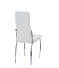 Butopêa Jedálenská stolička, koženka s bielymi chrómovými nohami - FIFI