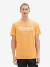 Tom Tailor Oranžové pánske tričko Tom Tailor XS