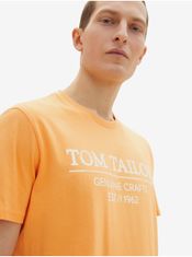 Tom Tailor Oranžové pánske tričko Tom Tailor XS