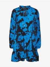 Vero Moda Čierno-modré dámske vzorované šaty VERO MODA Josie S