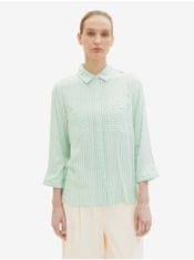 Tom Tailor Bielo-zelená dámska pruhovaná košeľa Tom Tailor XL