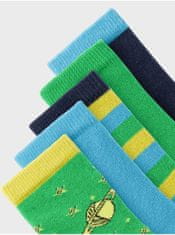 Name it Súprava piatich párov detských ponožiek v modrej a zelenej farbe name it Vagn 19-21