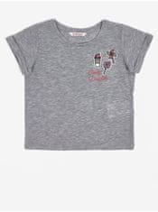 Camaïeu Šedé dievčenské melírované tričko CAMAIEU 110-116