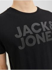 Jack&Jones Čierne pánske tričko Jack & Jones Corp S