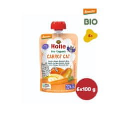 Holle Bio Carrot Cat 100% pyré mrkva, mango, banán, hruška - 6 x 100g