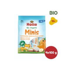 Holle Bio minis banánovo-pomarančové 4x(8x12,5g)