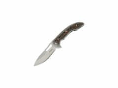 CRKT CR-5460 FOSSIL COMPACT BROWN vreckový nôž 8,7 cm, hnedá, nerezová oceľ, G10 